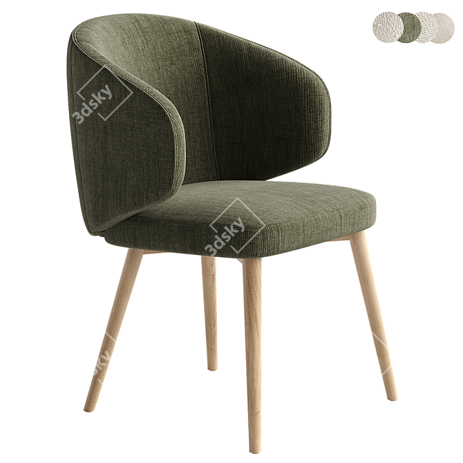 Contemporary Fargo Armchair Design 3D model image 2