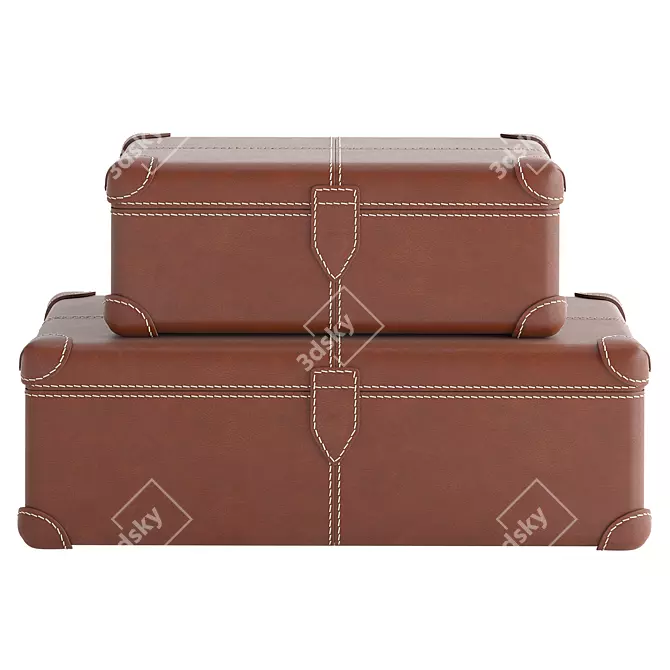 Vintage-inspired Tiburtina Storage Box 3D model image 3