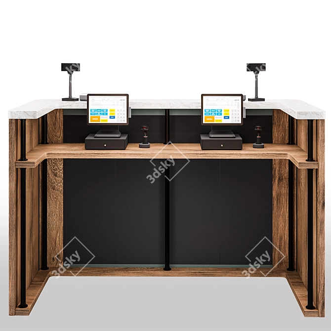 Fashion Store Reception Desk 3D model image 2