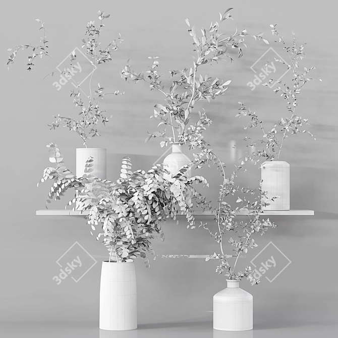 Diverse Indoor Plant Collection 3D model image 7