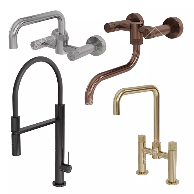 Fontealta Kitchen Faucet Collection 3D model image 3