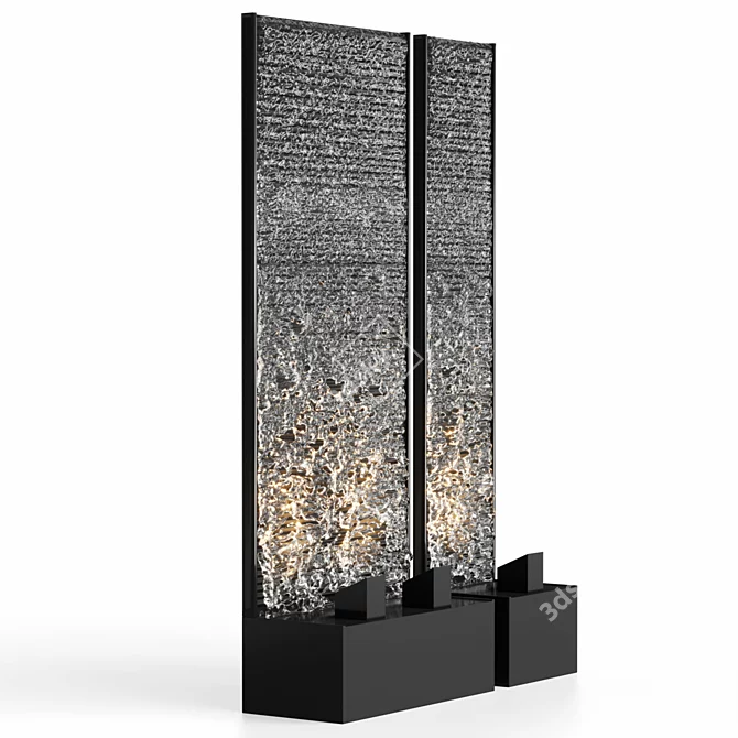 Modern AquaFall Water Wall 3D model image 9