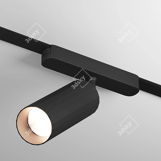 Magnetic Cylinder LED Track Light 3D model image 1