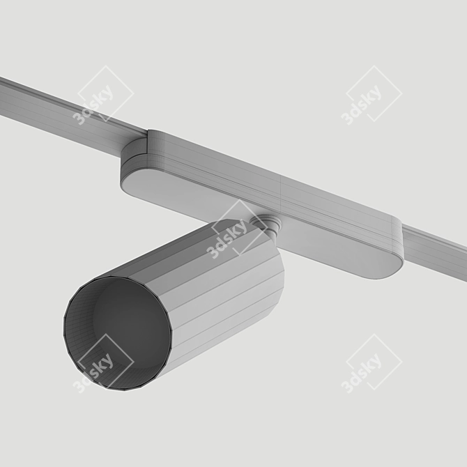 Magnetic Cylinder LED Track Light 3D model image 4