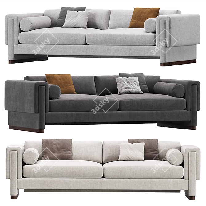 Premium Design Howard Sofa in Stunning Corona Render 3D model image 1