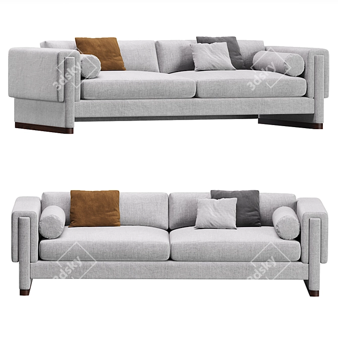 Premium Design Howard Sofa in Stunning Corona Render 3D model image 4