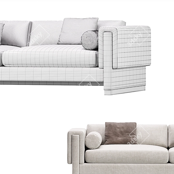 Premium Design Howard Sofa in Stunning Corona Render 3D model image 7