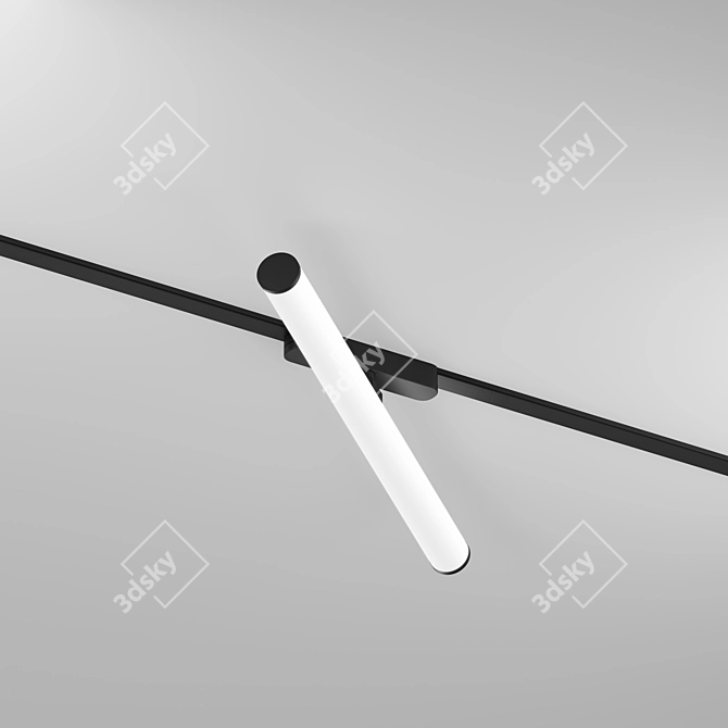 Magnetic Track LED Lighting Fixture 3D model image 2