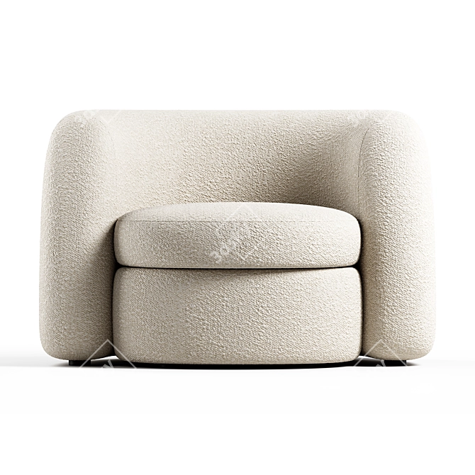 Seamless Texture 3D Armchair Model 3D model image 9