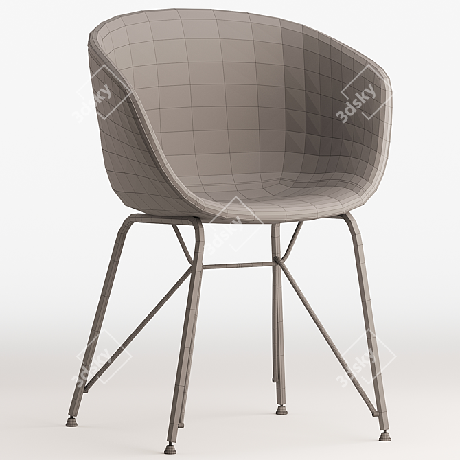 Vintage Leather Chair 2014 Upgrade 3D model image 4