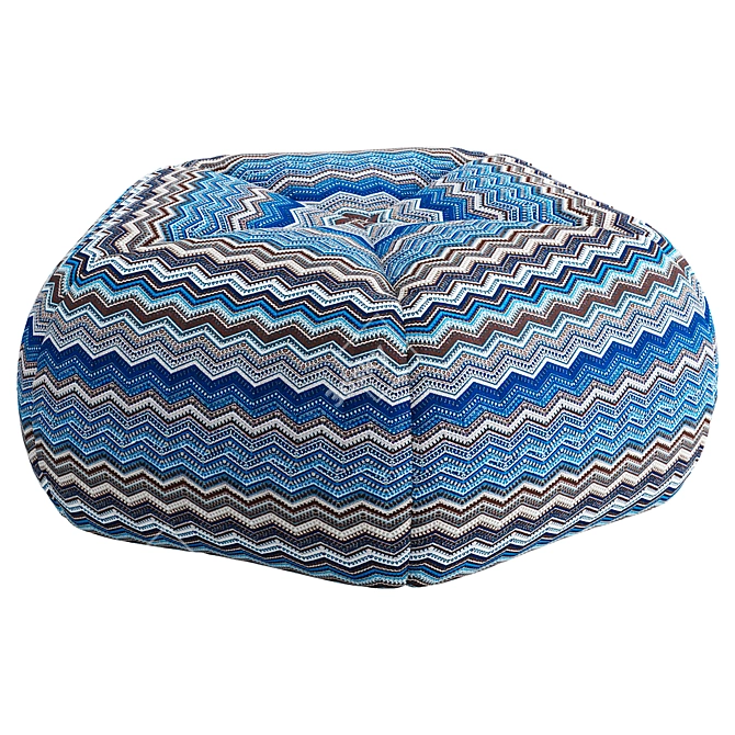 Luxury Microfiber Pouf Model 3D model image 4