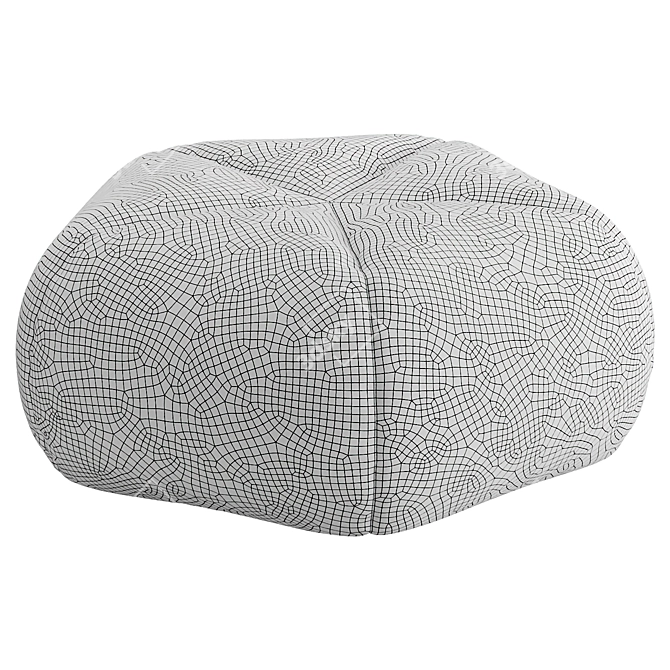 Luxury Microfiber Pouf Model 3D model image 5