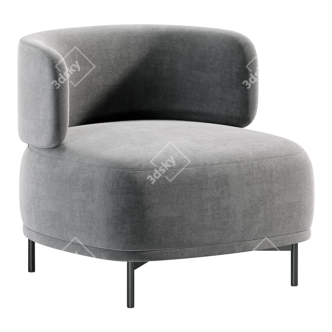 Modern Akiko Lounge Armchair, 2017 3D model image 3