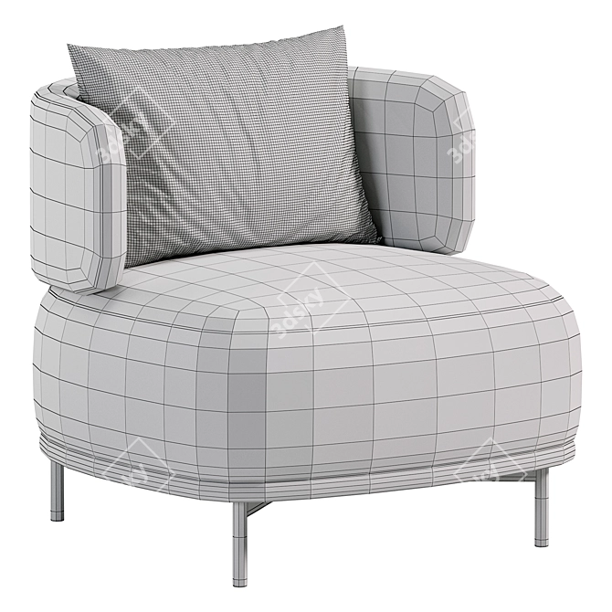 Modern Akiko Lounge Armchair, 2017 3D model image 4