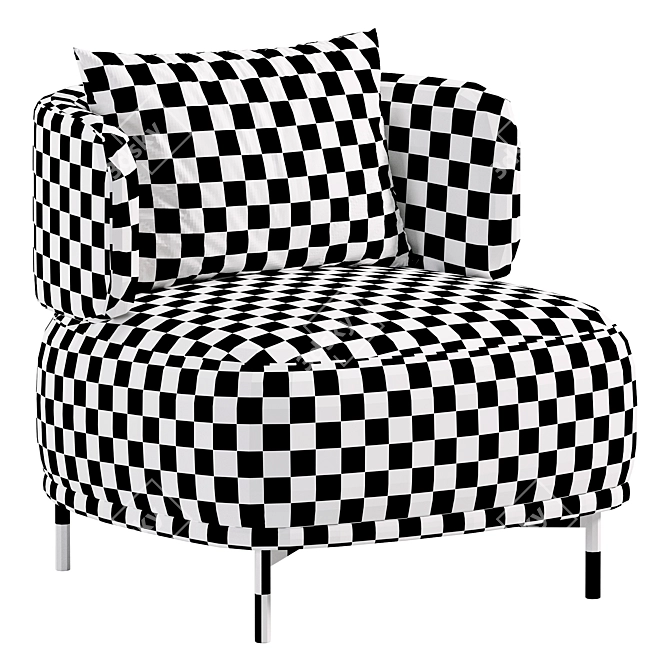 Modern Akiko Lounge Armchair, 2017 3D model image 5