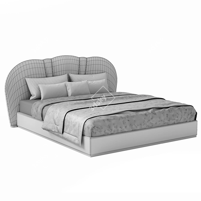 Elegant Samara Bed by Frato 3D model image 3