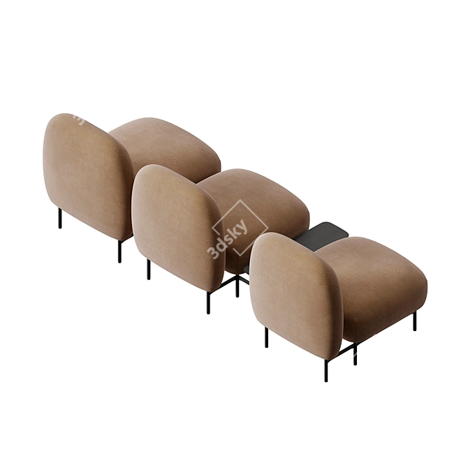 Modern Modular Lounge Sofa: AndTradition Isole 3D model image 3