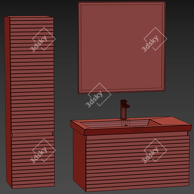 Bela Meier Sink Vanity Cabinet 3D model image 4