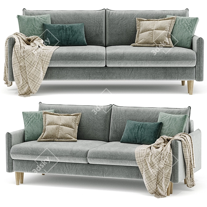 Slipson Sofa: Compact and Stylish 3D model image 2