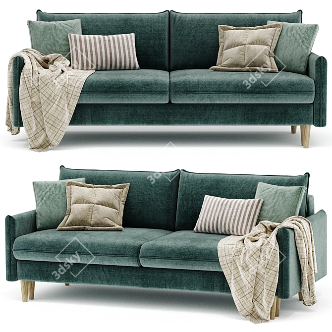 Slipson Sofa: Compact and Stylish 3D model image 3