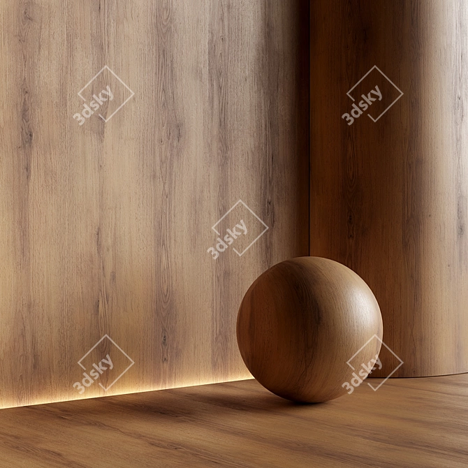  Seamless Wood Material Texture 3D model image 2