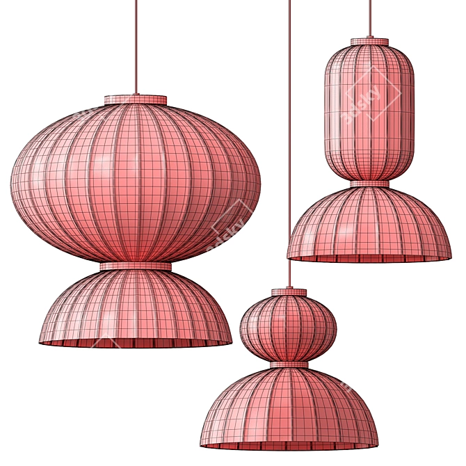 Elegant Munari Pendant Light 3D model image 4