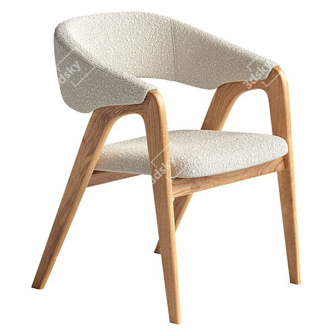 Chic Dining Chair Model - 3Ds Max 2017 3D model image 6