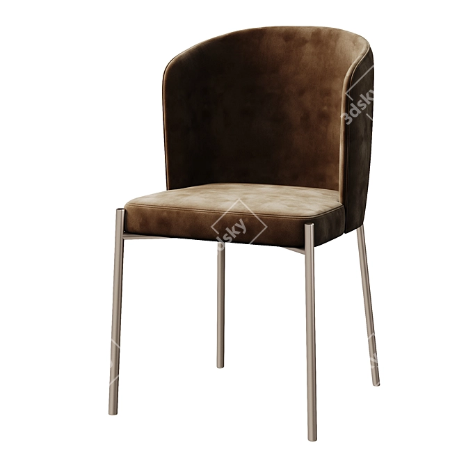 Elegant Amour Chair: Perfect Dimensions 3D model image 1