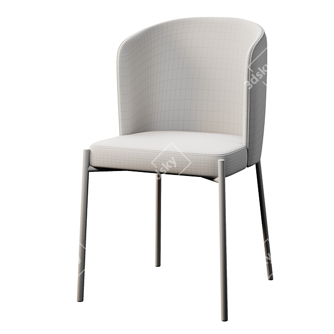 Elegant Amour Chair: Perfect Dimensions 3D model image 3