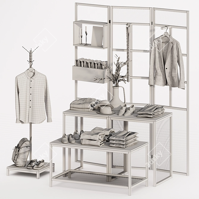 Store Clothing Display Set 3D model image 6