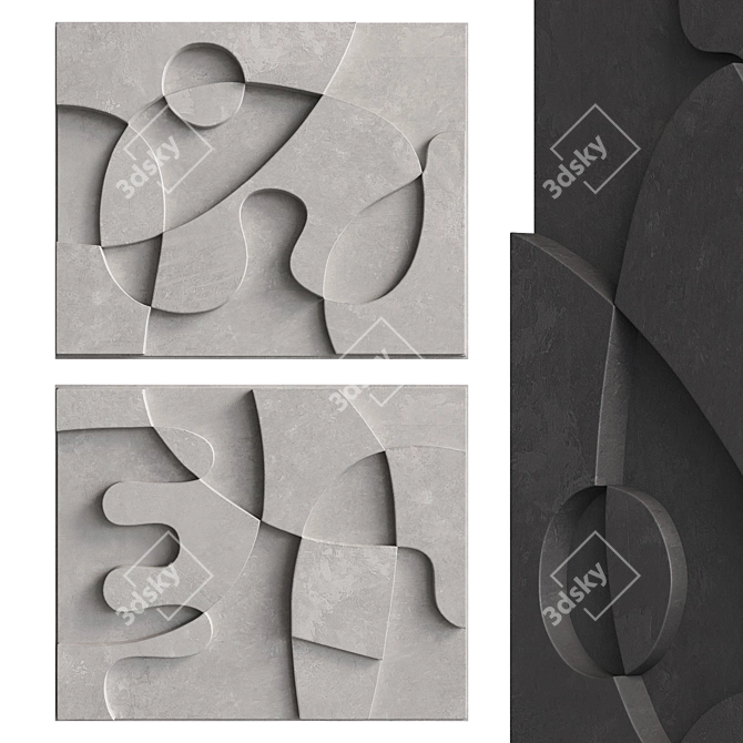 INDICA Relief Art Set 3D model image 2