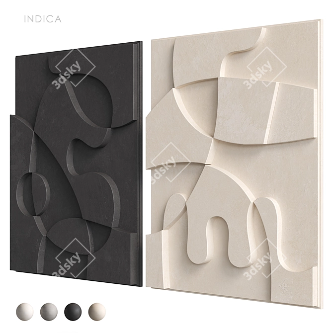 INDICA Relief Art Set 3D model image 3