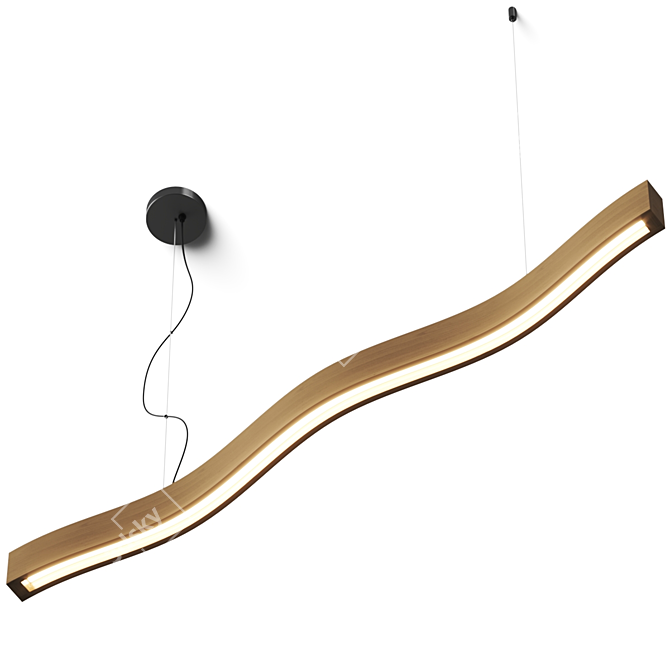Passion 4 Wood Pendant Light 3D model image 2