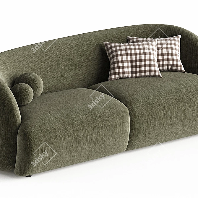 Viendo Bucle Gray Sofa: 3Ds Max FBX & MAT 3D model image 2
