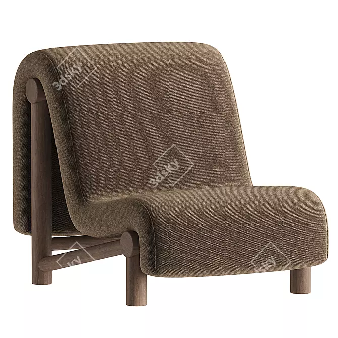 Modern Melt Lounge Chair Design 3D model image 2