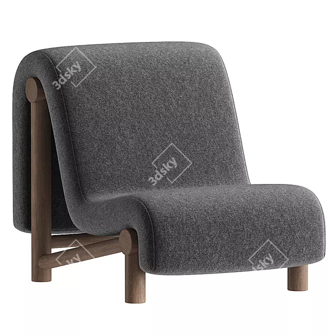 Modern Melt Lounge Chair Design 3D model image 3