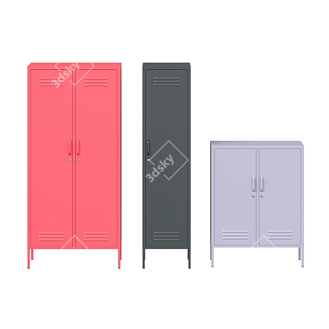 Metal Lockers for Home & Public 3D model image 8