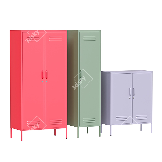 Metal Lockers for Home & Public 3D model image 9