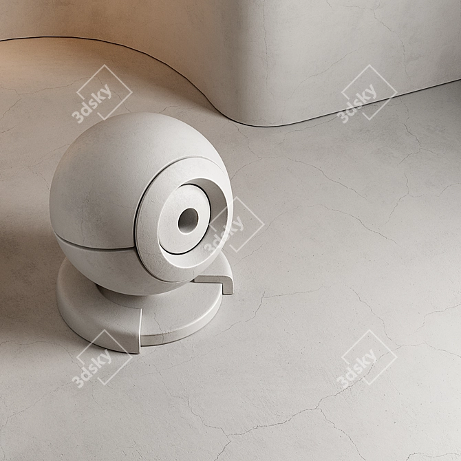 Cracked Plaster Wall Texture Pack 3D model image 2