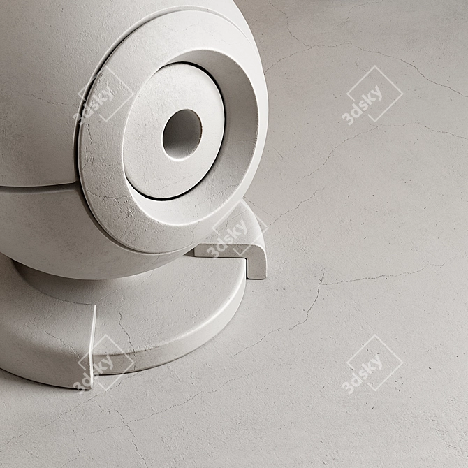 Cracked Plaster Wall Texture Pack 3D model image 3