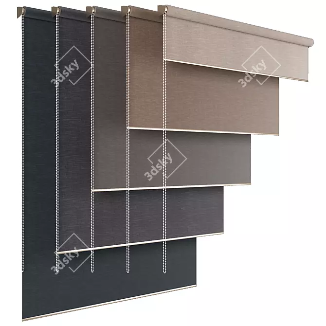 Roller Shades Collection 150x200cm 3D model image 1