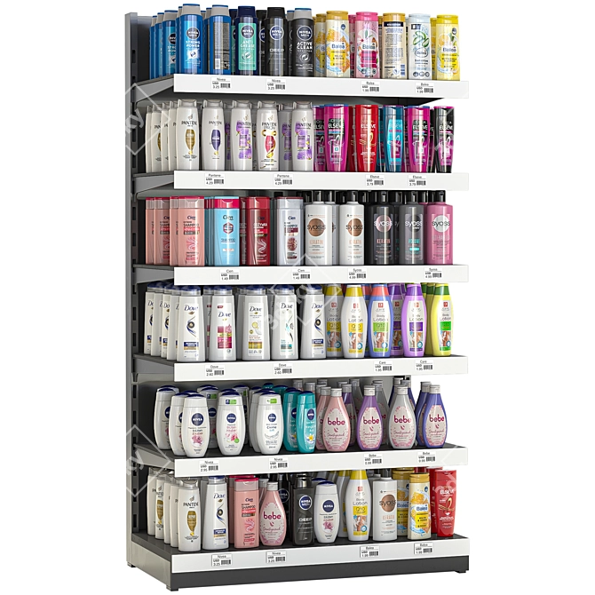 Shampoo Bottle Display Shelving 3D model image 6