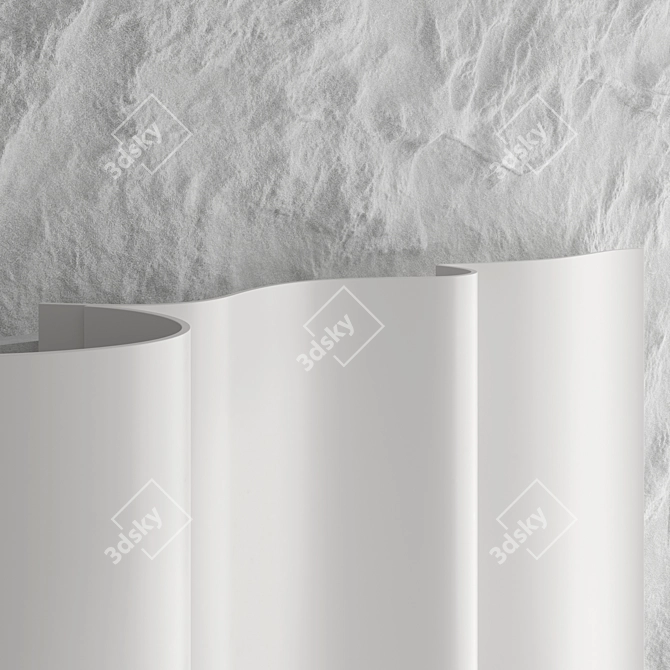 Modern Biofireplace Wall Set 3D model image 3