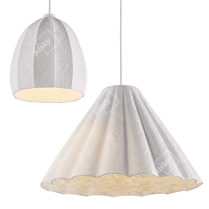 Reclaimed Cotton Pendant Lights, Watt&Veke 3D model image 1