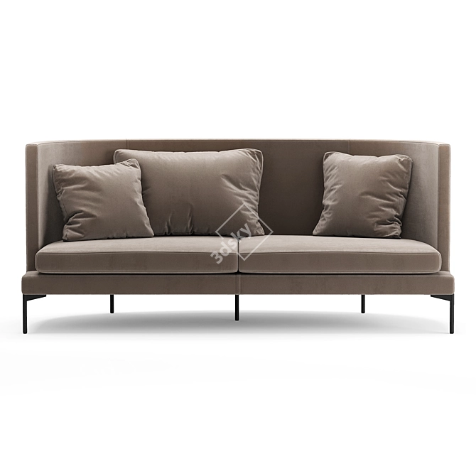 Modern Minimalist Living Divani Clan Sofa 3D model image 2