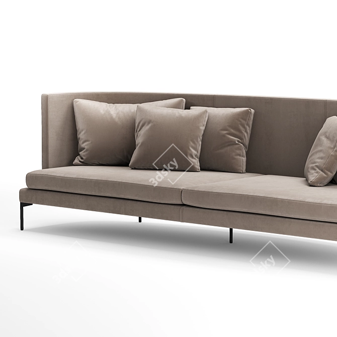 Modern Living Divani Clan Sofa 3D model image 5