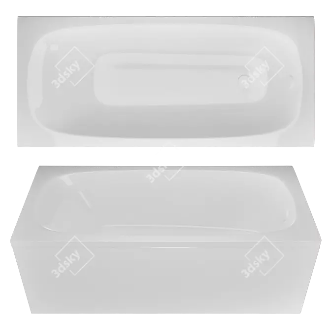 Elegant TONI ARTI Teramo Bathtub 3D model image 1