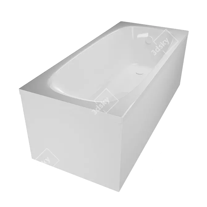 Elegant TONI ARTI Teramo Bathtub 3D model image 2