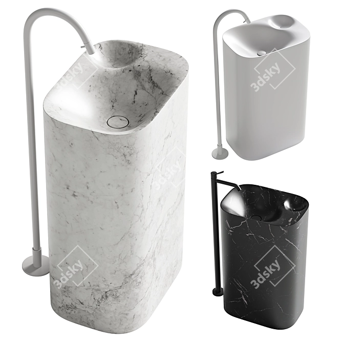  AGAPE Nivis Washbasin 3D model image 1