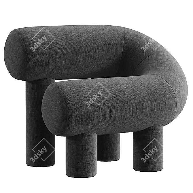 Modern UMI Armchair 3D Model 3D model image 3